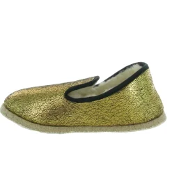 chaussons et pantoufles - Charentaise - femme - Textile - Or - Rondinaud