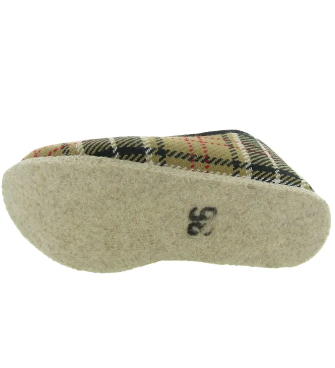 chaussons et pantoufles - Charentaise - femme - Textile - Beige - Rondinaud