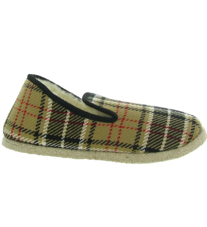 chaussons et pantoufles - Charentaise - femme - Textile - Beige - Rondinaud