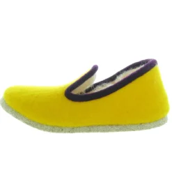 chaussons et pantoufles - Charentaise - femme - Textile - Jaune - Rondinaud
