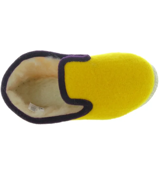 chaussons et pantoufles - Charentaise - femme - Textile - Jaune - Rondinaud