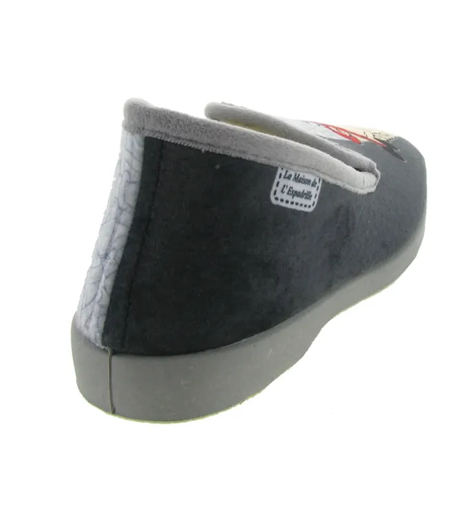 chaussons et pantoufles - Charentaises - homme - Synthétique - Gris - La maison de l espadrille