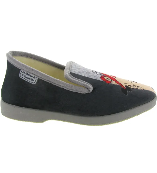 chaussons et pantoufles - Charentaises - homme - Synthétique - Gris - La maison de l espadrille