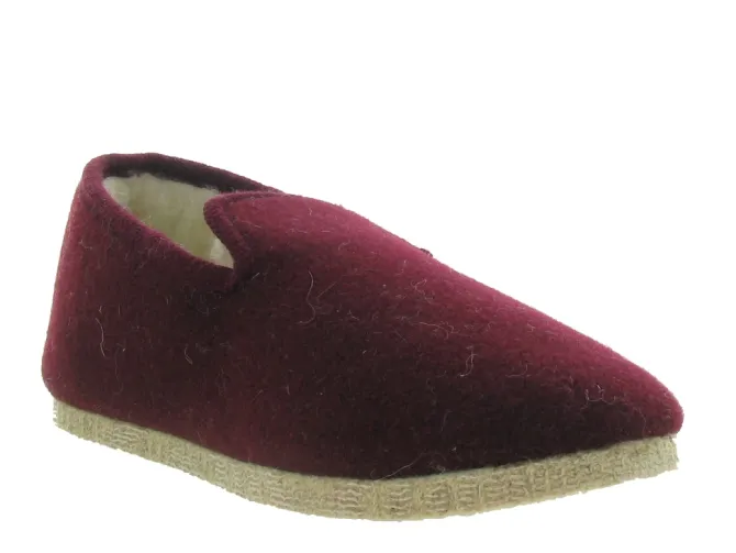 chaussons et pantoufles - Charentaises - homme - Synthétique - Bordeaux - La maison de l espadrille