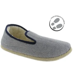 chaussons et pantoufles - Charentaises - homme - Textile - Bleu - Rondinaud