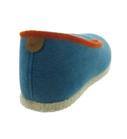chaussons et pantoufles - Charentaises - homme - Synthétique - Bleu - Chausse mouton