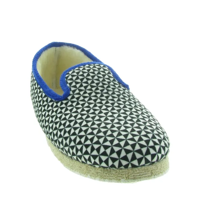 chaussons et pantoufles - Charentaises - homme - Synthétique - Bleu - Chausse mouton