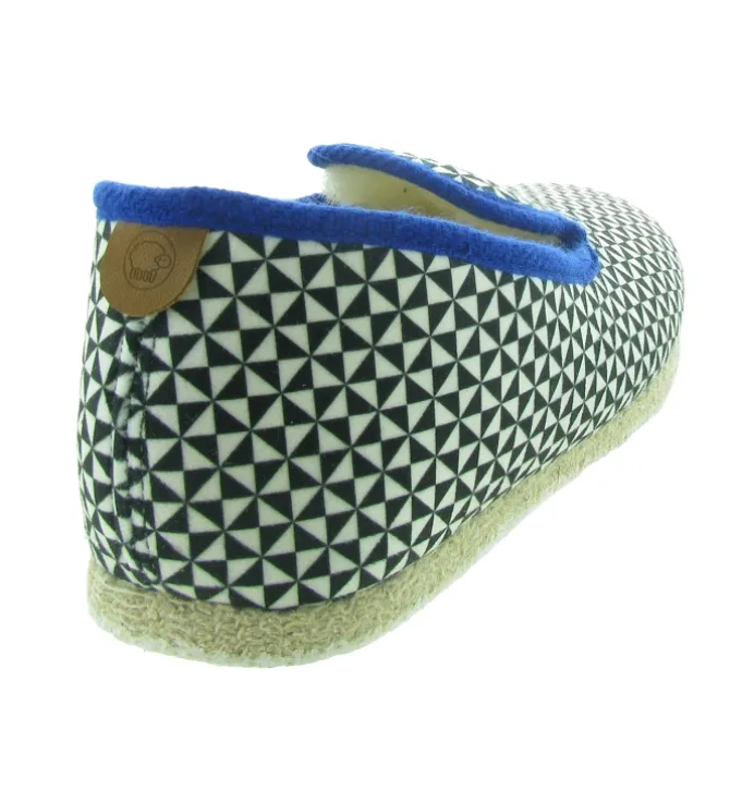 chaussons et pantoufles - Charentaises - homme - Synthétique - Bleu - Chausse mouton