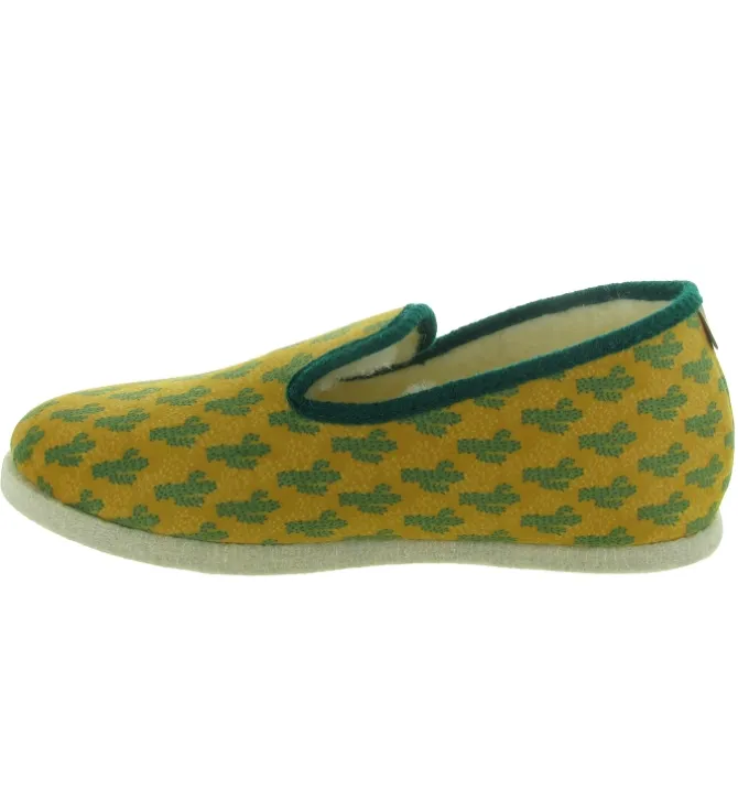 chaussons et pantoufles - Charentaises - homme - Synthétique - Jaune - Chausse mouton
