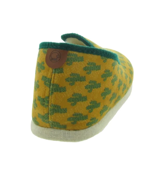 chaussons et pantoufles - Charentaises - homme - Synthétique - Jaune - Chausse mouton