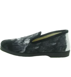 chaussons et pantoufles - Charentaises - homme - Toile - Noir - La maison de l espadrille