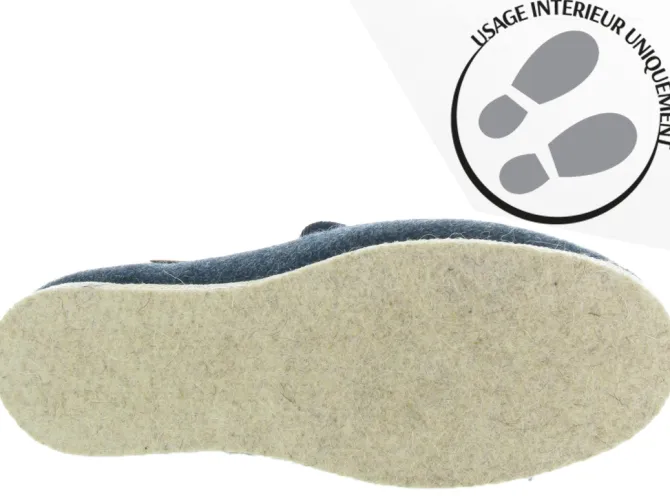 chaussons et pantoufles - Charentaises - homme - Synthétique - Bleu Marine - La maison de l espadrille