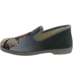 chaussons et pantoufles - Charentaises - homme - Toile - Gris - La maison de l espadrille