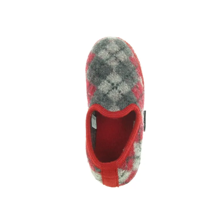 chaussons et pantoufles - - femme - Feutrine - Rouge - Haflinger