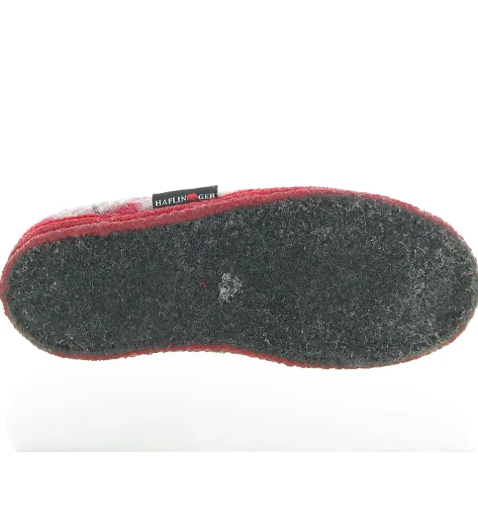chaussons et pantoufles - - femme - Feutrine - Rouge - Haflinger