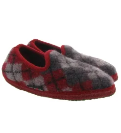 chaussons et pantoufles - - femme - Feutrine - Rouge - Haflinger