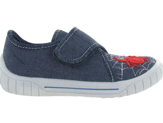 chaussons et pantoufles - - junior garcon - Toile - Bleu Marine - Superfit
