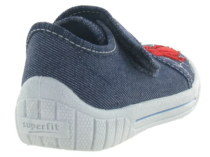 chaussons et pantoufles - - junior garcon - Toile - Bleu Marine - Superfit