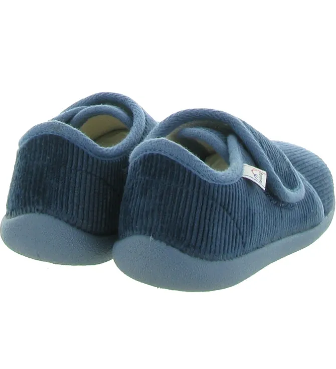 chaussons et pantoufles - - junior garcon - Cuir - Bleu - Bellamy