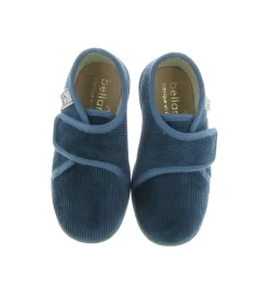 chaussons et pantoufles - - junior garcon - Cuir - Bleu - Bellamy