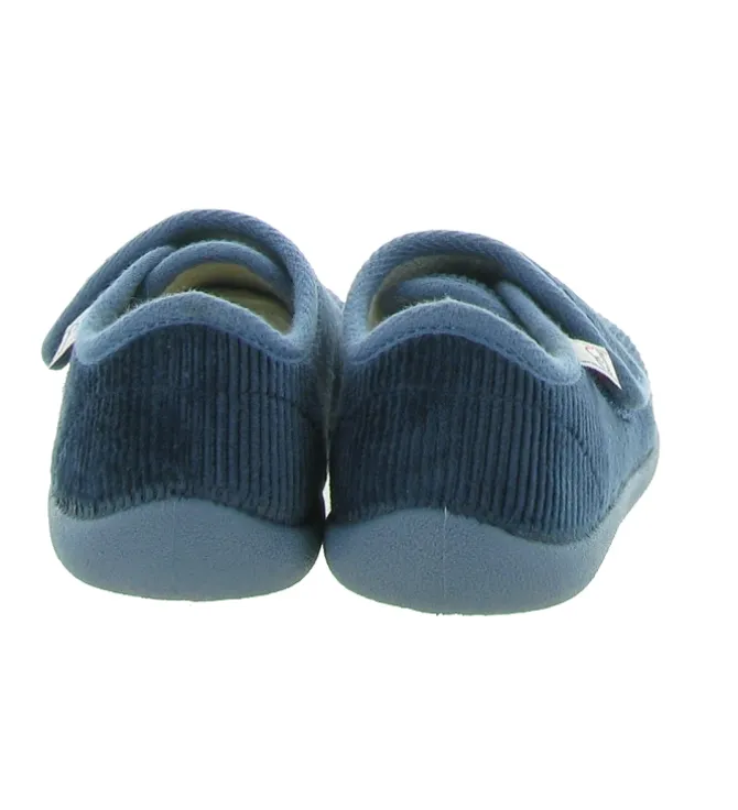 chaussons et pantoufles - - junior garcon - Cuir - Bleu - Bellamy