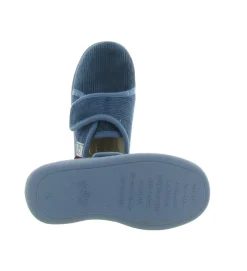 chaussons et pantoufles - - junior garcon - Cuir - Bleu - Bellamy