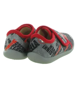 chaussons et pantoufles - - junior garcon - Cuir - Gris - Bellamy