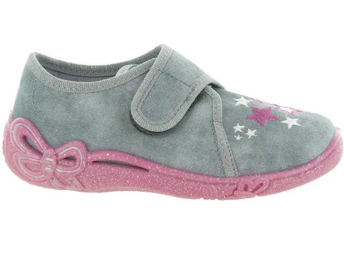 chaussons et pantoufles - - junior fille - Toile - Gris - Superfit