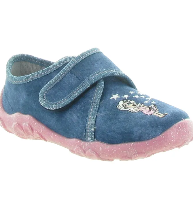 chaussons et pantoufles - - junior fille - Toile - Bleu - Superfit