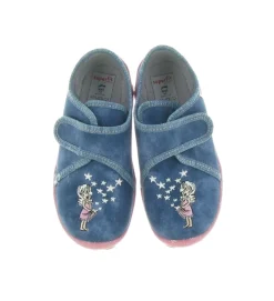 chaussons et pantoufles - - junior fille - Toile - Bleu - Superfit