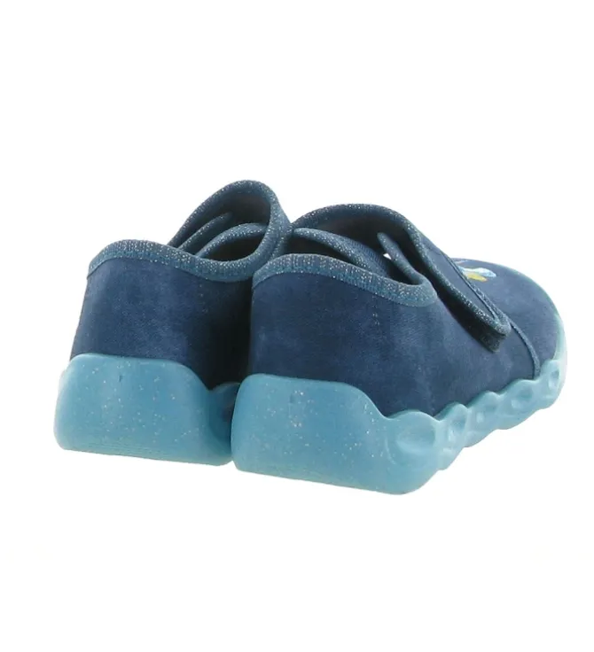 chaussons et pantoufles - - junior fille - Toile - Bleu - Superfit