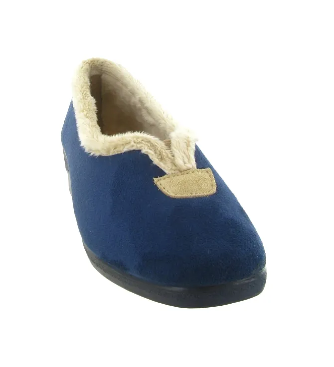 chaussons et pantoufles - Montant - femme - Synthétique - Bleu Marine - La maison de l espadrille