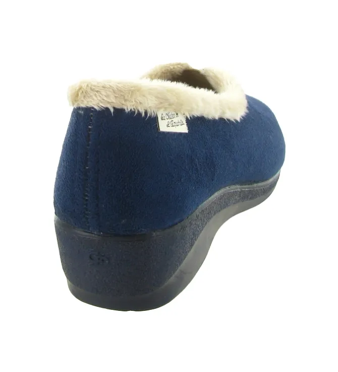 chaussons et pantoufles - Montant - femme - Synthétique - Bleu Marine - La maison de l espadrille