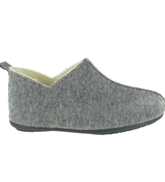 chaussons et pantoufles - Montant - femme - Feutrine - Gris - Maison armando