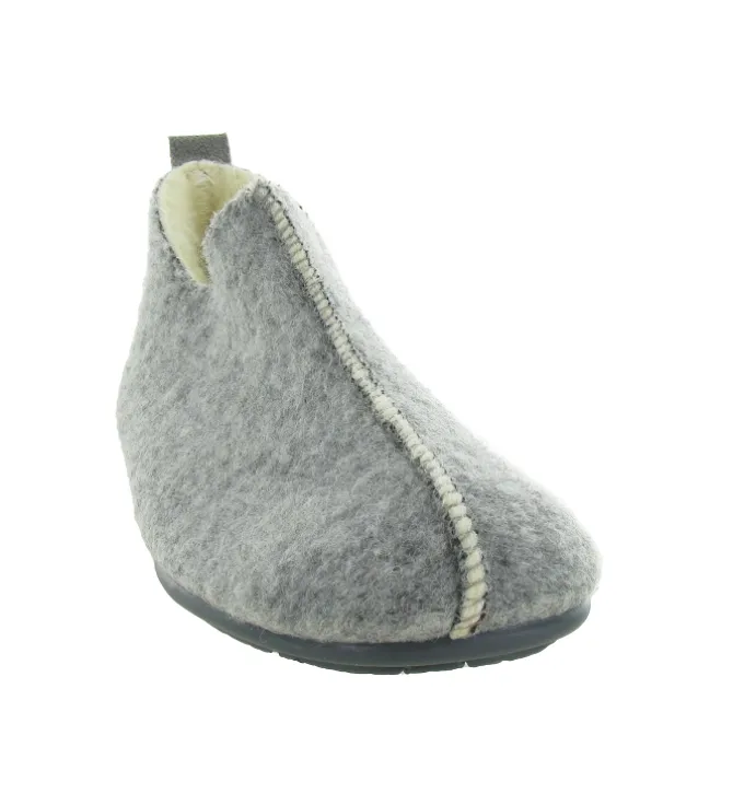 chaussons et pantoufles - Montant - femme - Feutrine - Gris - Maison armando