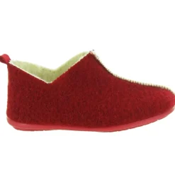 chaussons et pantoufles - Montant - femme - Feutrine - Rouge - Maison armando