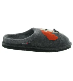 chaussons et pantoufles - Mules Sabots - femme - Feutrine - Anthracite - Haflinger