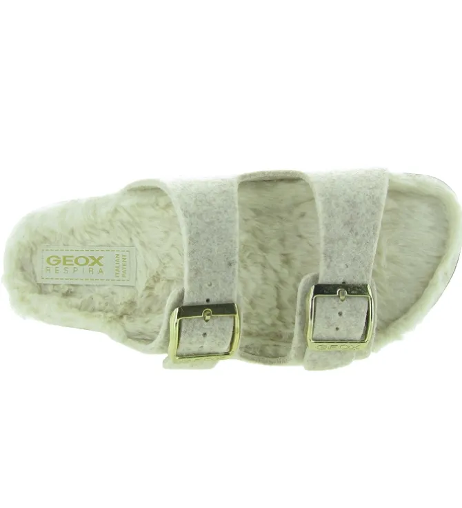 chaussons et pantoufles - Mules Sabots - femme - Synthétique - Beige - Geox