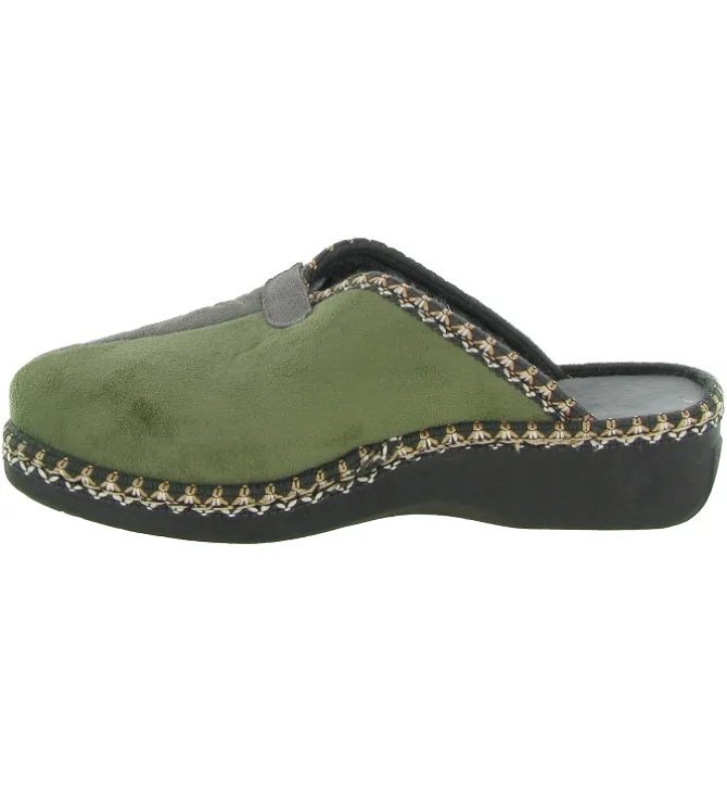 chaussons et pantoufles - Mules Sabots - femme - Toile - Kaki - La maison de l espadrille