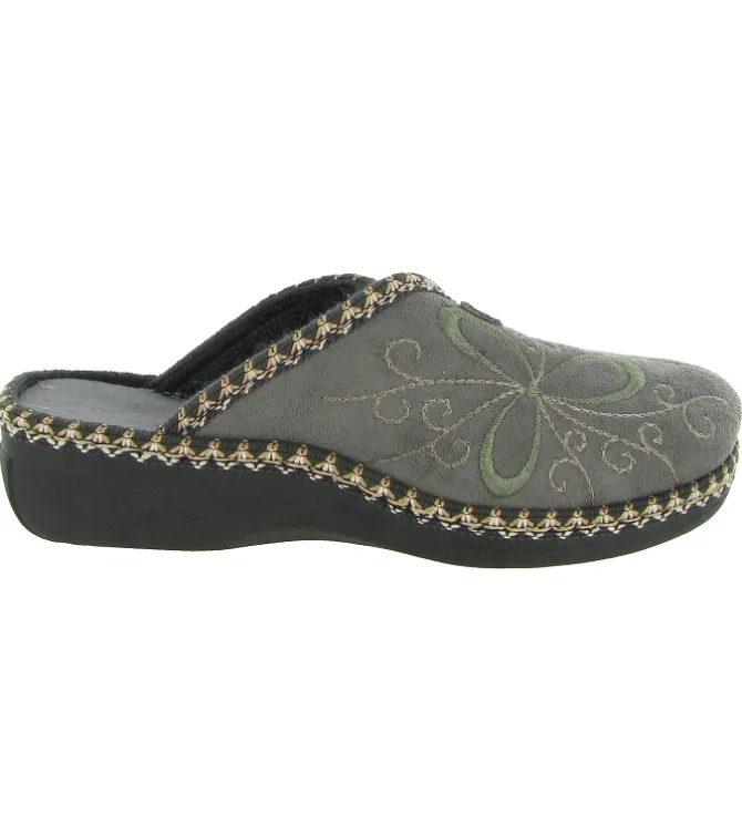 chaussons et pantoufles - Mules Sabots - femme - Toile - Kaki - La maison de l espadrille