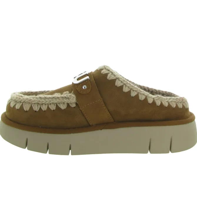 chaussons et pantoufles - Mules Sabots - femme - Nubuck - Chestnut - Mou