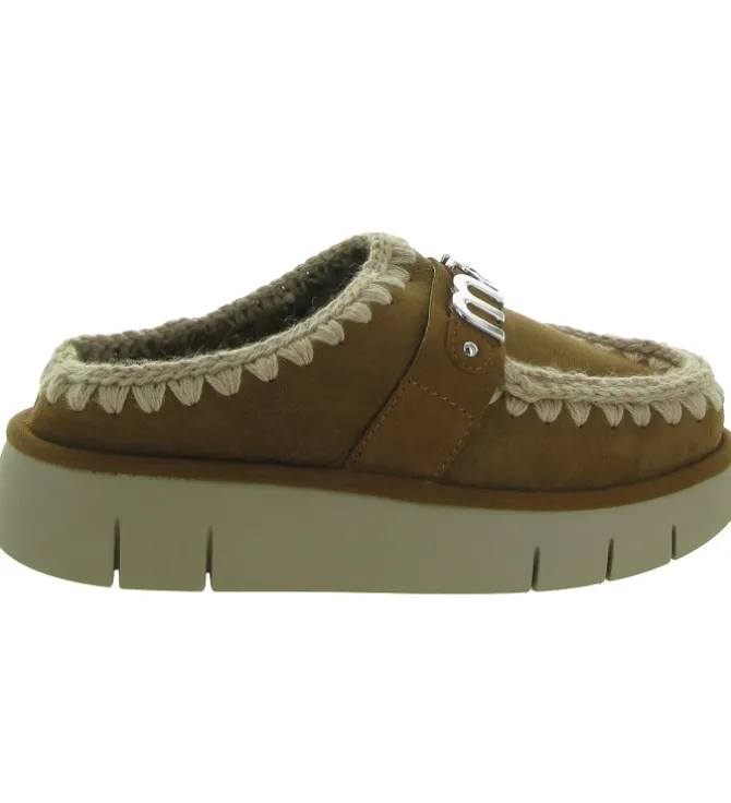 chaussons et pantoufles - Mules Sabots - femme - Nubuck - Chestnut - Mou