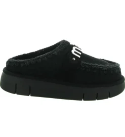 chaussons et pantoufles - Mules Sabots - femme - Nubuck - Noir - Mou