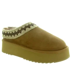 chaussons et pantoufles - Mules Sabots - femme - Nubuck - Chestnut - Mou