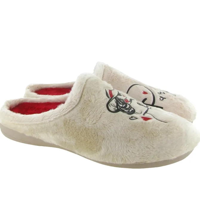 chaussons et pantoufles - Mules Sabots - femme - Synthétique - Crème - La maison de l espadrille