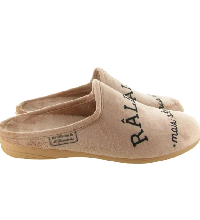 chaussons et pantoufles - Mules Sabots - femme - Synthétique - Beige - La maison de l espadrille
