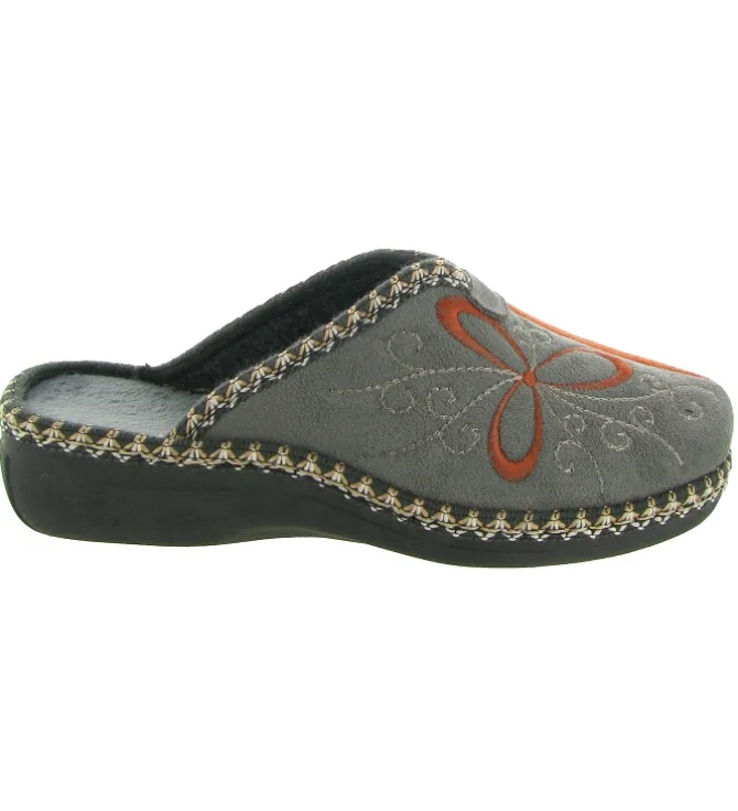 chaussons et pantoufles - Mules Sabots - femme - Toile - Orange - La maison de l espadrille