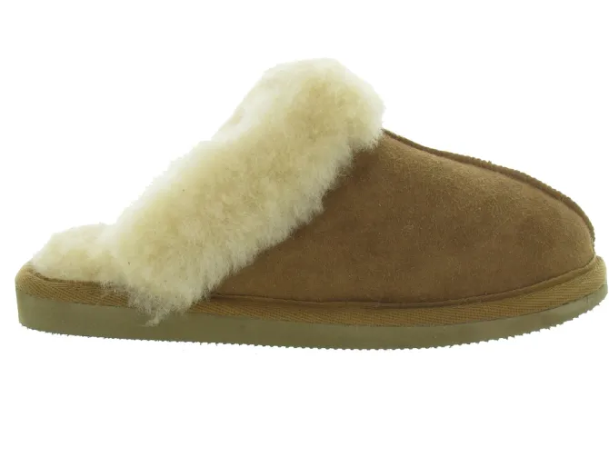 chaussons et pantoufles - Mules Sabots - femme - Nubuck - Chestnut - Shepherd of sweden ab