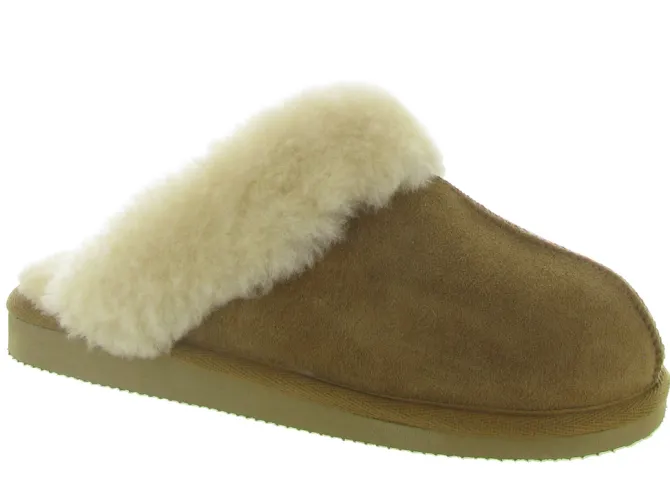 chaussons et pantoufles - Mules Sabots - femme - Nubuck - Chestnut - Shepherd of sweden ab
