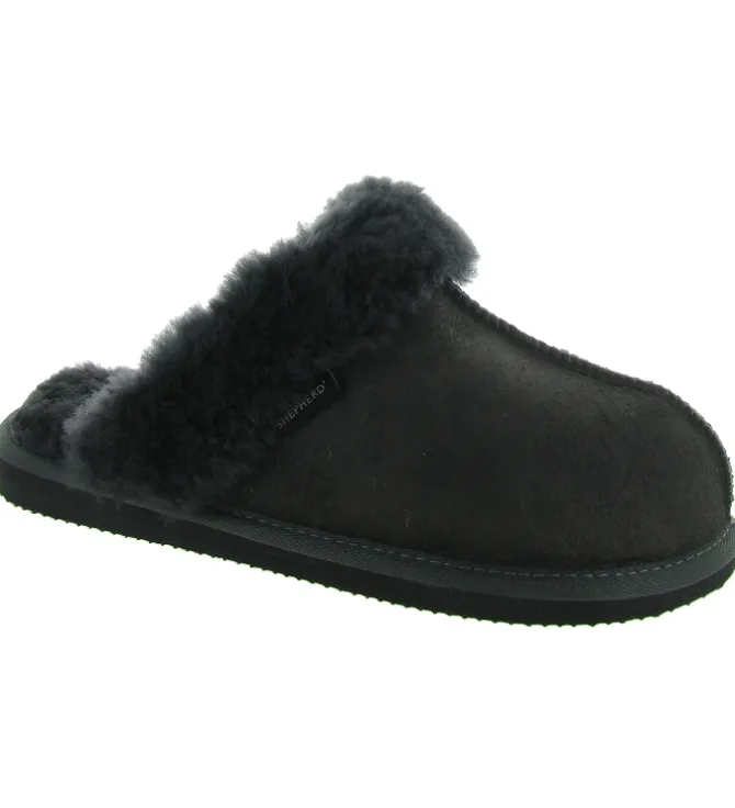 chaussons et pantoufles - Mules Sabots - femme - Nubuck - Noir - Shepherd of sweden ab